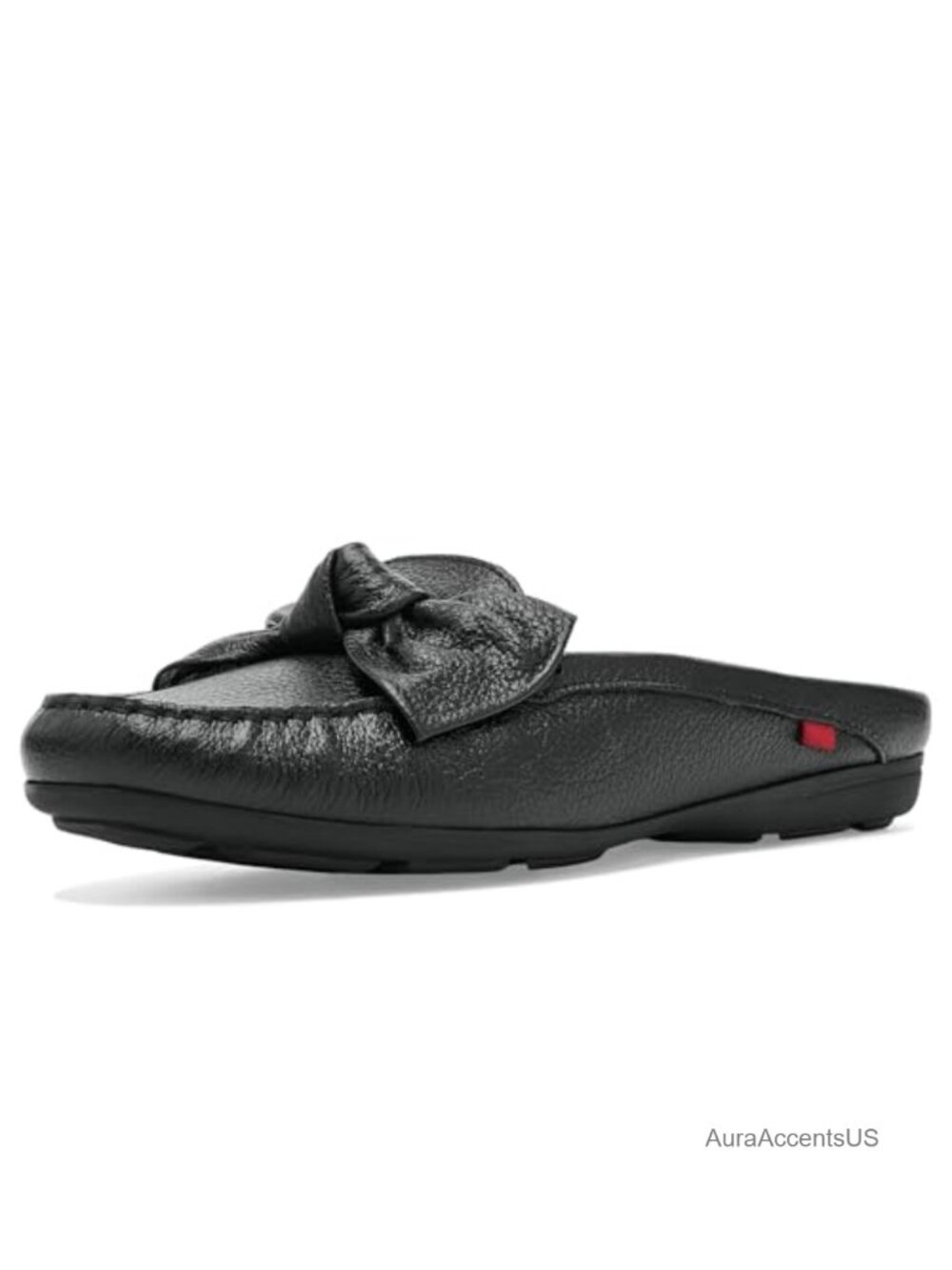 Genuine Napa Calf Leather Mule with Bow, Lightweight Pull-On Walking Shoe